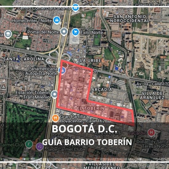 Mapa del barrio Toberín, Bogotá