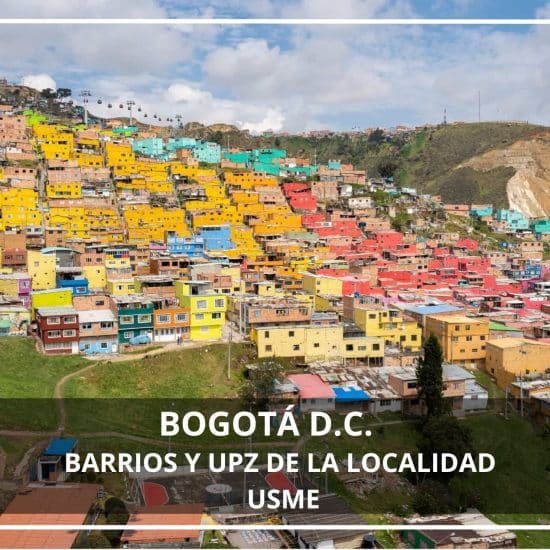 Barrios y UPZ de la localidad Usme