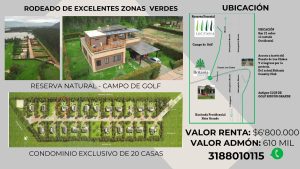 Se Arrienda Espectácular Casa Condominio Campestre Lucitania K-6