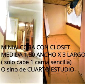 Arriendo MiniApto 1 hab y 1 cuartoestudio en 3 PISO Chia barrio los zipas st luci