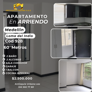 Arriendo Apartamento en la Loma del Indio